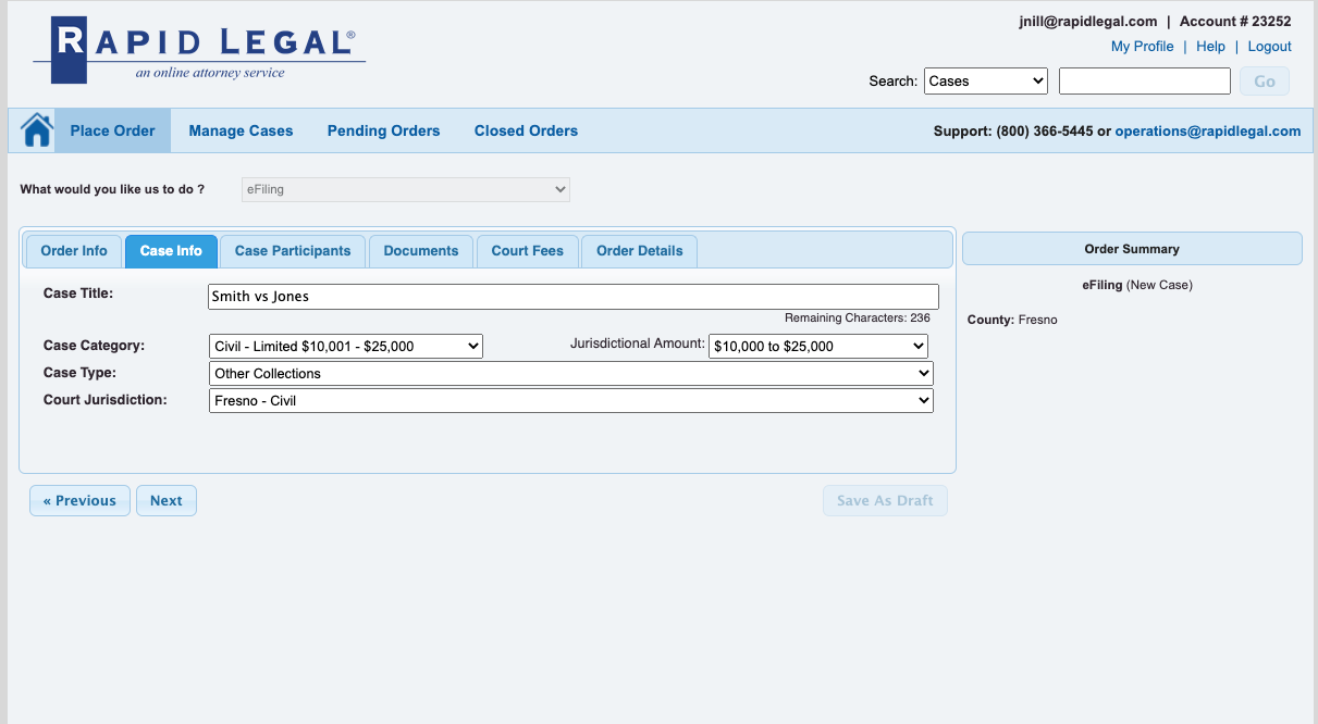 Legalconnect A Consistent LegalConnect eFiling Order Workflow Is Now Available