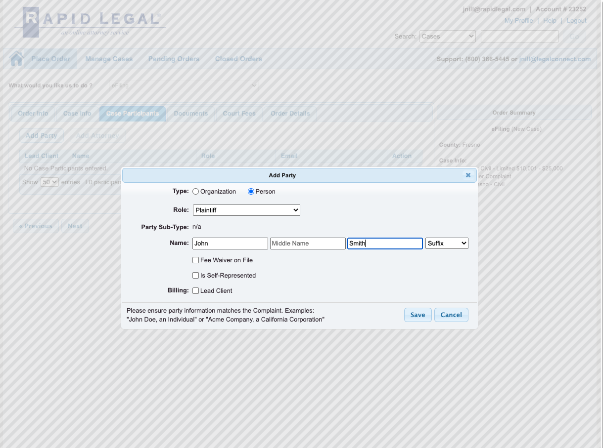 Legalconnect A Consistent LegalConnect eFiling Order Workflow Is Now Available